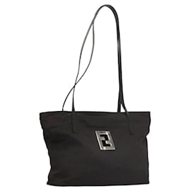 Fendi-FENDI Zucca Canvas Tote Bag Black Auth ti2972-Black