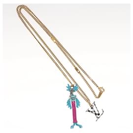 Louis Vuitton-LOUIS VUITTON Pendant / LV Animals Necklace Gold MP2928 LV Auth 118412-Golden