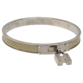 Hermès-HERMES Bracelet Metal Beige Silver Auth bs24610-Silvery,Beige