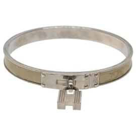 Hermès-HERMES Bracelet Metal Beige Silver Auth bs24610-Silvery,Beige
