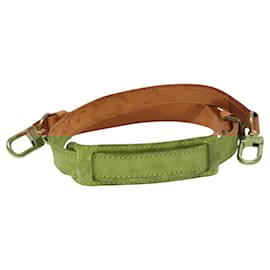 Louis Vuitton-LOUIS VUITTON Adjustable Shoulder Strap Leather 31.5""-39.4"" Beige Auth 118426-Beige