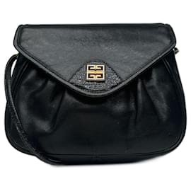 Givenchy-Vintage Givenchy 4G leather bag black-Black