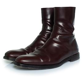 Dries Van Noten-Dries van Noten, Brown leather zip up boots-Brown