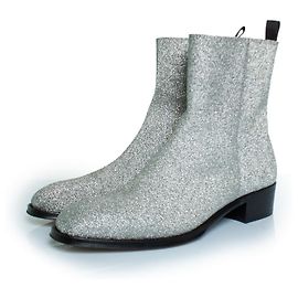 Botines brillantes en plata Alexander McQueen Plata