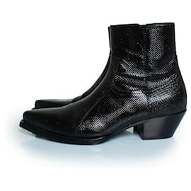 Saint Laurent-Saint Laurent, Lizard Lukas boots-Black