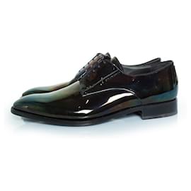 Givenchy-Givenchy, Iridescent leather derby-Black