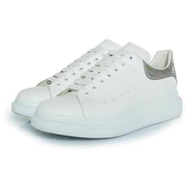 Alexander Mcqueen-Alexander McQueen, Oversized larry trainers-Silvery,White