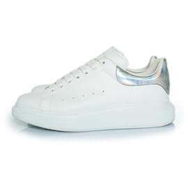 Alexander Mcqueen-Alexander McQueen, Oversized larry trainers-Silvery,White