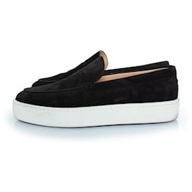 Christian Louboutin-Christian Louboutin, Paqueboat velour trainers-Black