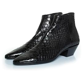 Saint Laurent-Saint Laurent, Jonas python boots-Black