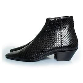 Saint Laurent-Saint Laurent, Jonas python boots-Black