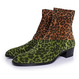 Saint Laurent-Saint Laurent, Wyatt leopard boots-Brown