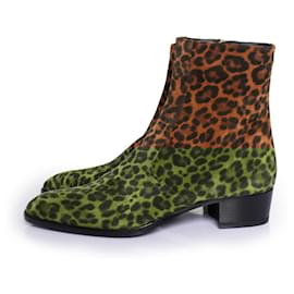 Saint Laurent-Saint Laurent, Wyatt leopard boots-Brown