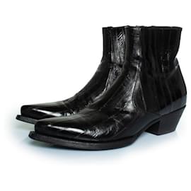 Saint Laurent-Saint Laurent, Lukas Eel leather boots-Black