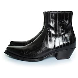 Saint Laurent-Saint Laurent, Lukas Eel leather boots-Black