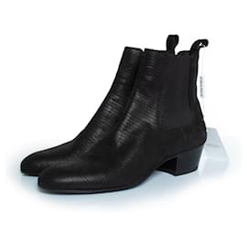 Saint Laurent-Saint Laurent, Cole 45 lizard effect Chelsea boots-Black