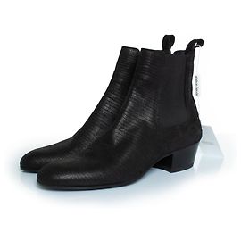 Botas Chelsea efecto lagarto Cole 45 de Saint Laurent Negro