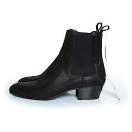 Saint Laurent-Saint Laurent, Cole 45 lizard effect Chelsea boots-Black