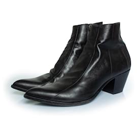 Saint Laurent-Saint Laurent, Finn leather ankle boots-Black