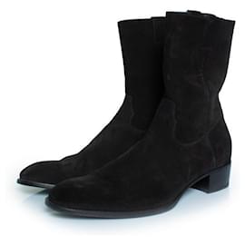 Saint Laurent-Saint Laurent, FW2013 Hedi slimane  suede boots-Black
