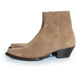 Saint Laurent-Saint Laurent, Lukas suede boots in beige-Other
