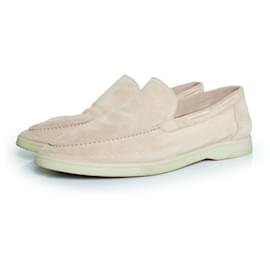 Autre Marque-Aurelien, Light beige suede yacht loafers-Other
