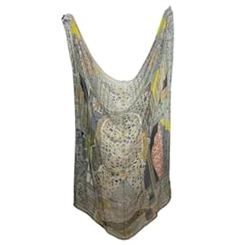 Hermès-Hermes Carre 140 Tapis Persans Silk Scarf-Blue,Green,Yellow