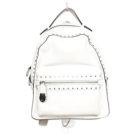 Coach-COACH Studded Leather Backpack 31016 Off-White-Eggshell