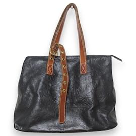 Vivienne Westwood-Vivienne Westwood Orb Embossed Leather Tote Bag-Brown,Black