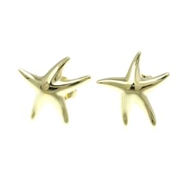 Tiffany & Co-Tiffany Starfish Stud Earrings-Golden