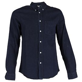 Acne Studios Isherwood Button Down Shirt in Navy Blue Denim Blue Navy blue