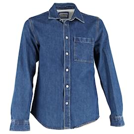 Acne-Acne Studios Blå Konst Denim Shirt in Blue Cotton-Blue,Light blue
