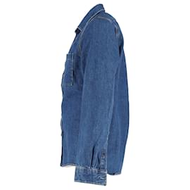 Acne-Acne Studios Blå Konst Denim Shirt in Blue Cotton-Blue,Light blue