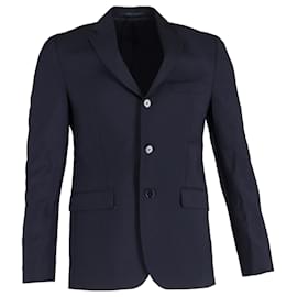 Acne Studios Single-Breasted Blazer in Navy Blue Polyester Blue Light blue