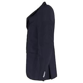 Acne-Acne Studios Single-Breasted Blazer in Navy Blue Polyester-Blue,Light blue