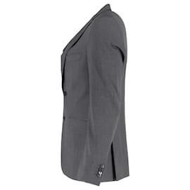 Acne-Acne Studios Relaxed Fit Suit Jacket in Grey Wool-Grey