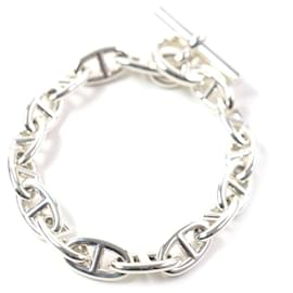 Hermès-Hermes Chaine d'Ancre GM AG925 Bracelet-Silvery,Metallic