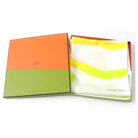 Hermès-Hermes Rosace de Janos Ber Silk Scarf-Yellow