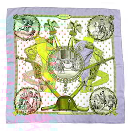 Hermès-Hermes Carre 90 Silk Scarf-Blue