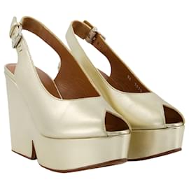 Robert Clergerie-Dylan9 Sandals - Clergerie - Yellow - Leather-Metallic