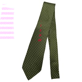 Salvatore Ferragamo-Ferragamo Printed Tie in Red Silk-Red