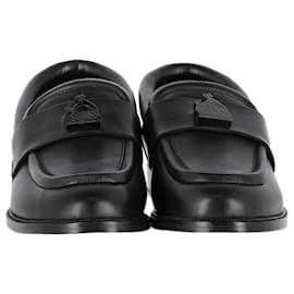 Lanvin-Lanvin Slip on Loafers in Black Leather-Black