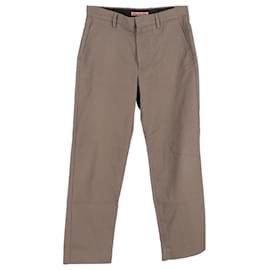 Acne-Acne Studios Straight Leg Trousers in Brown Cotton-Brown,Red