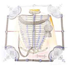 Hermès-Hermes Calle 90 Galons et Brandebourgs Silk Scarf-Purple