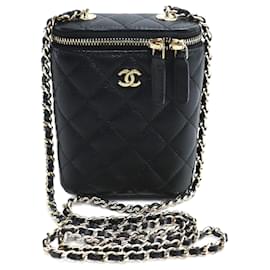 Chanel-Chanel Mini Vanity Caviar Shoulder Bag-Black