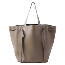 Céline-Celine 18914 Hippo Phantom Medium Grained calfskin Calfskin Tote Bag-Brown,Beige