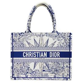 Christian Dior-Dior Book Tote Cotton Tote Bag-Blue