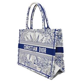 Christian Dior-Dior Book Tote Cotton Tote Bag-Blue
