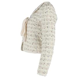 Giambattista Valli-Giambattista Valli Bouclé Tweed Jacket in Light Green Cotton-Green