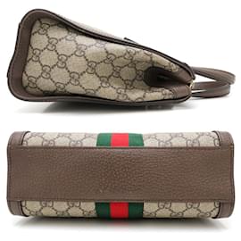 Gucci-Gucci Ophidia GG Supreme Leather Tote Bag-Brown,Beige
